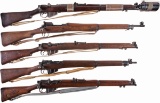 Five British Military Bolt Action Rifles