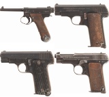 Four Semi-Automatic Pistols