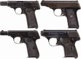 Four Walther Semi-Automatic Pistols