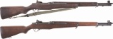 Two U.S. Military M1 Garand Semi-Automatic Rifles
