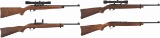 Four Ruger 10/22 Semi-Automatic Carbines