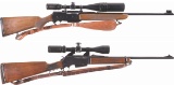 Two Browning Rifles with Scopes