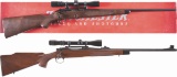 Two Bolt Action Rifles with Scopes