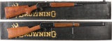 Two Browning Lever Action Rifles with Boxes