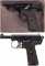 Two Webley & Scott Semi-Automatic Pistols