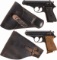 Two Pre-World War II Walther Semi-Automatic Pistols