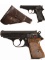Two Walther .22 LR Semi-Automatic Pistols