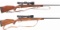 Two Weatherby Bolt Action Sporting Rifles with Scopes