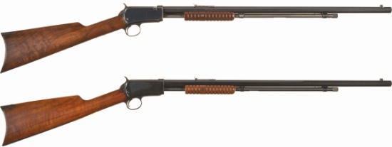 Two Winchester Model 1890 Slide Action Rifles