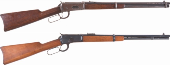 Two Winchester Lever Action Saddle Ring Carbines