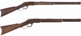 Two Antique Winchester 1873 Lever Action Rifles
