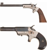 Two Antique Stevens Tip-Up .22 Pistols