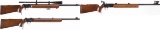 Three B.S.A. Martini-International Single Shot Rifles
