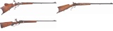Three Small Bore Schuetzen Rifles