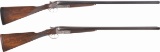 Two Engraved Cogswell & Harrison Side by Side Shotguns