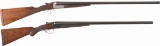 Two Engraved English Double Barrel Shotguns