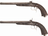 Cased Pair of Mabillon Percussion Dueling Pistols