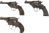 Three Webley Double Action Revolvers
