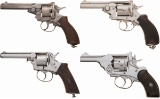 Four Webley Double Action Revolvers