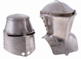 Two Reproduction Knight's Helmets
