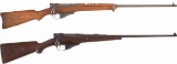 Two Winchester Lee Straight Pull Bolt Action Rifles