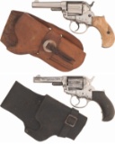 Two Colt Model 1877 Double Action Revolvers with Holsters
