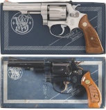 Two Smith & Wesson Double Action Rimfire Revolvers with Boxes