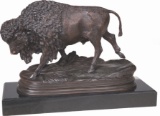 Dubucand Signed Magnificent Standing Buffalo Bronze