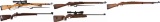 Five Military Bolt Action Rifles