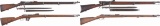 Four Antique European Military Bolt Action Rifles