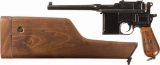 Military Mauser Broomhandle Pistol with Stock