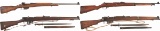 Four British Commonwealth Military Bolt Action Rifles