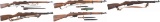 Five Military Bolt Action Longarms