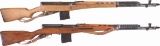 Two Soviet Tokarev SVT-40 Semi-Automatic Rifles