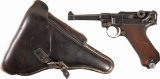 DWM 1916 Dated Military Luger Semi-Automatic Pistol with Holster