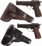 Two Fabrique Nationale High Power Semi-Automatic Pistols
