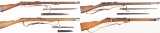 Four Antique Military Bolt Action Rifles