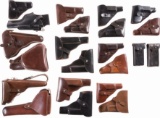 Large Grouping of Mainly German Military Leather Holsters