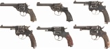 Six European Military Double Action Revolvers