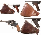Four Imperial Japanese Military Handguns
