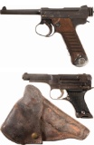 Cased Grouping of WWII Japanese Items Including Two Pistols