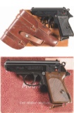 Two Walther PP Series Semi-Automatic Pistols