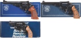 Three Smith & Wesson Double Action Revolvers with Boxes