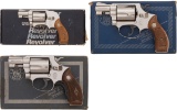 Three Boxed Smith & Wesson Double Action Revolvers