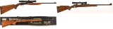 Three Belgian Browning Rifles with Scopes