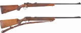 Two German Bolt Action Single Shot Rifles