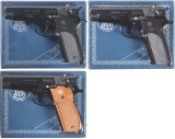 Three Smith & Wesson Semi-Automatic Pistols with Boxes
