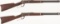 Two Winchester Model 1892 Lever Action Saddle Ring Carbines