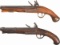 Two European Military Pattern Flintlock Pistols
