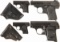 Four European Semi-Automatic Pocket Pistols